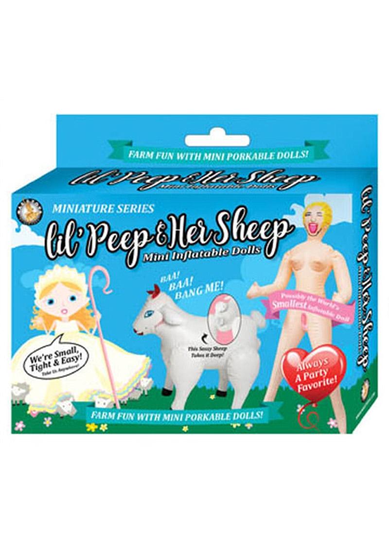 Mini muñecas inflables de Lil' Peep y su oveja - Vainilla