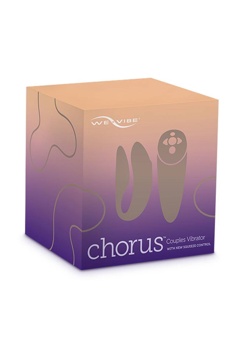 Vibrador recargable para parejas We-Vibe Chorus con control remoto Squeeze - Morado