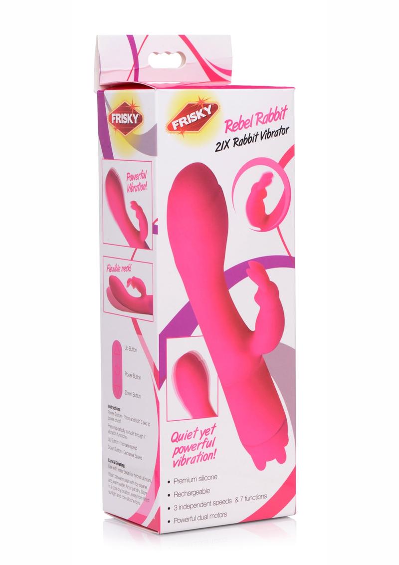 Vibrador Frisky Rebel Rabbit 21X - Rosa