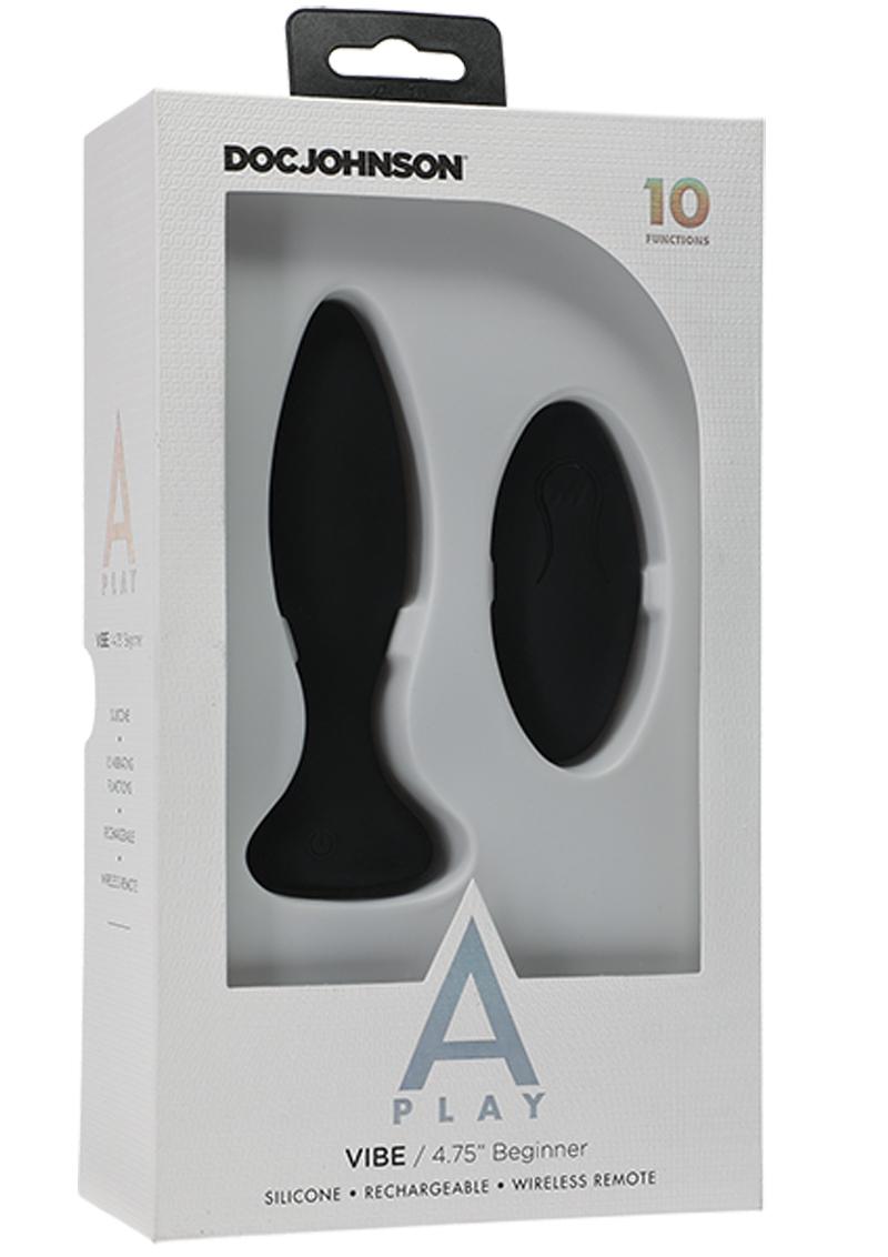 Plug anal para principiantes A-Play Vibe con control remoto - Negro