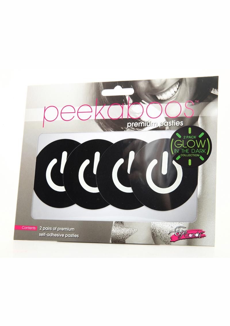 Peekaboo - Pastillas con botón de encendido que brillan en la oscuridad - Negro/Verde