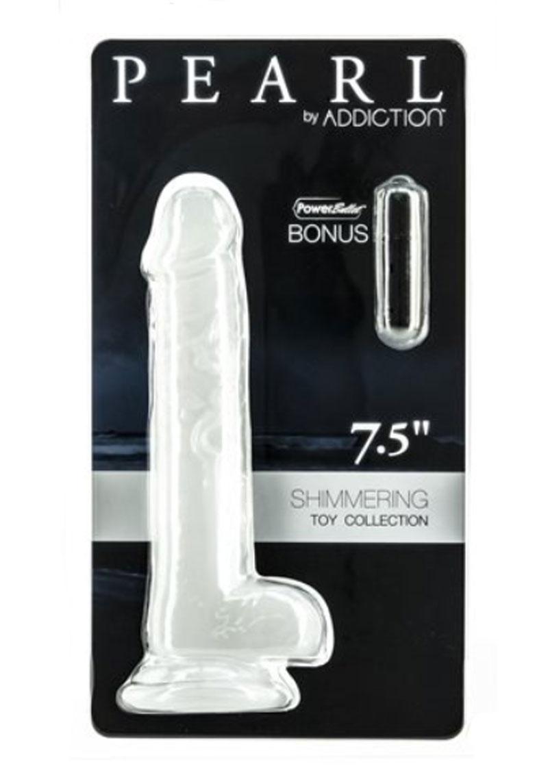 Pene Addiction Pearl Dong de 7.5 pulgadas - Blanco
