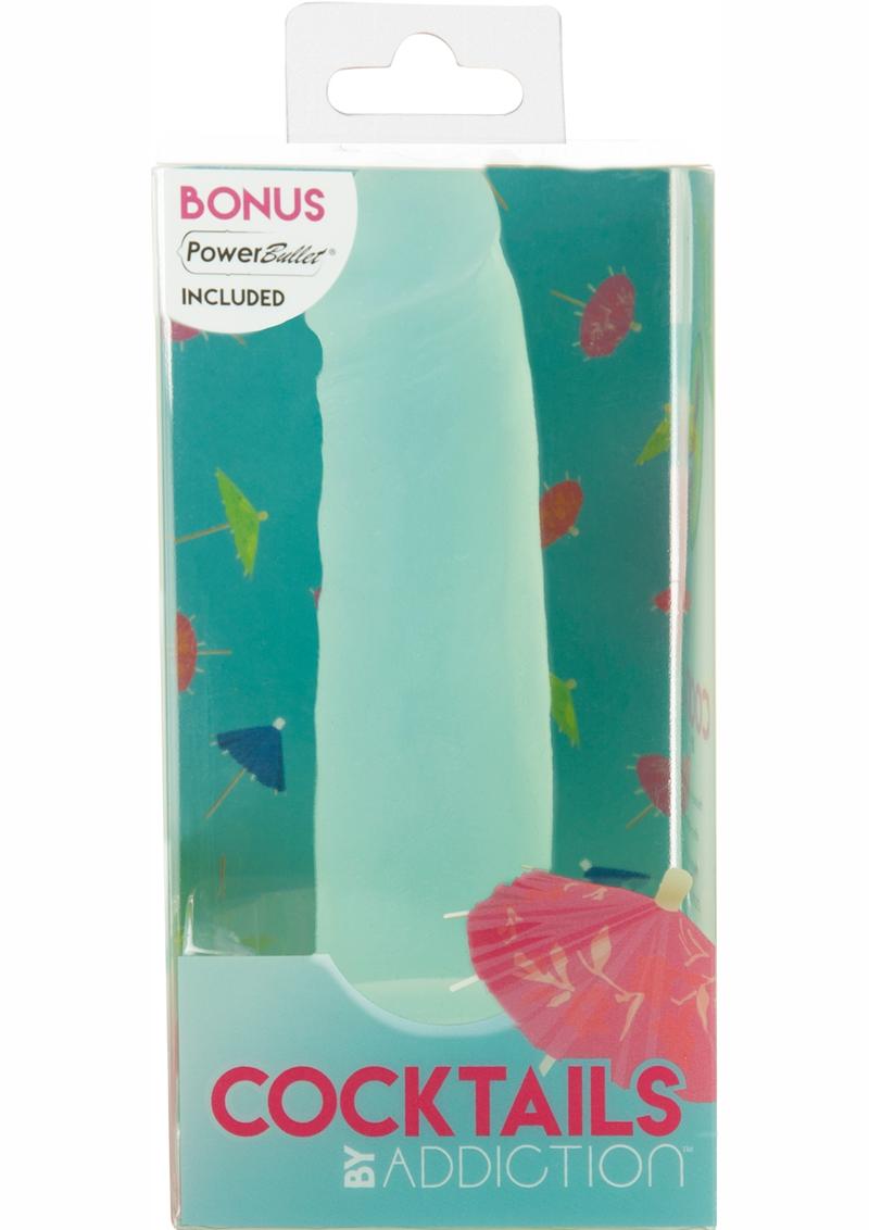 Consolador vibrador de silicona Addiction Cocktails de 14 cm - Mojito de menta