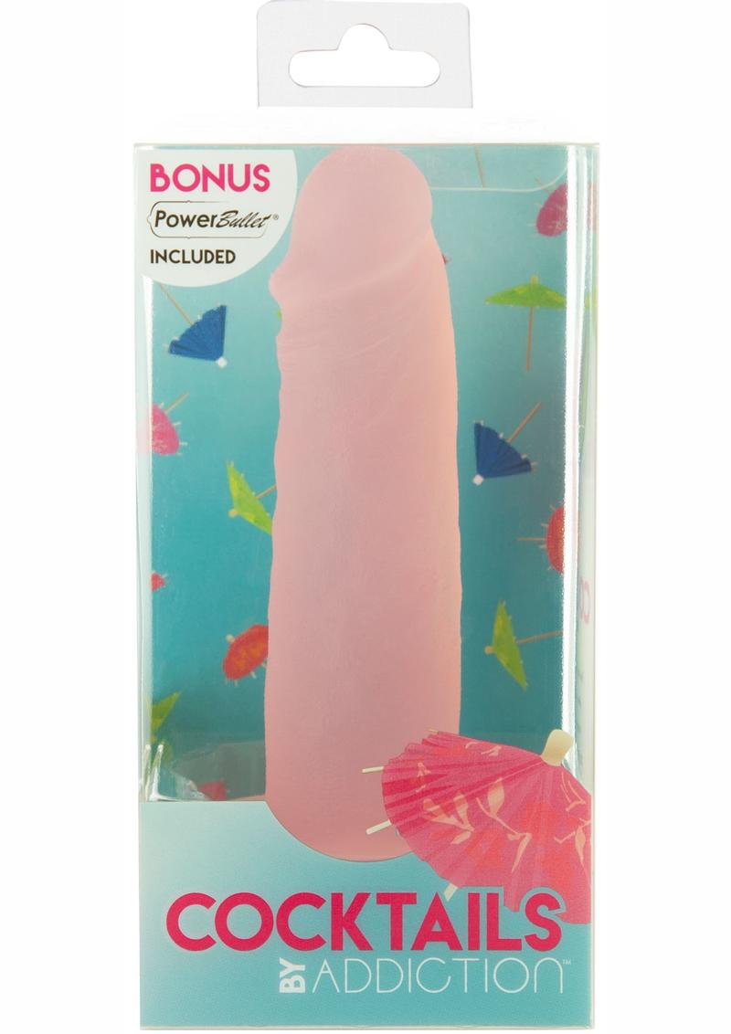 Consolador vibrador de silicona Addiction Cocktails de 14 cm - Peach Bellini