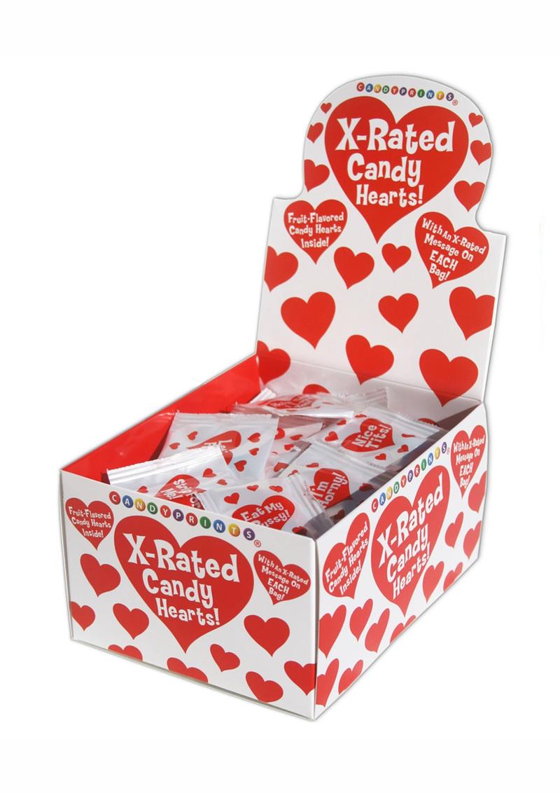 Exhibidor de dulces de San Valentín con clasificación X (100 bolsas por exhibidor)