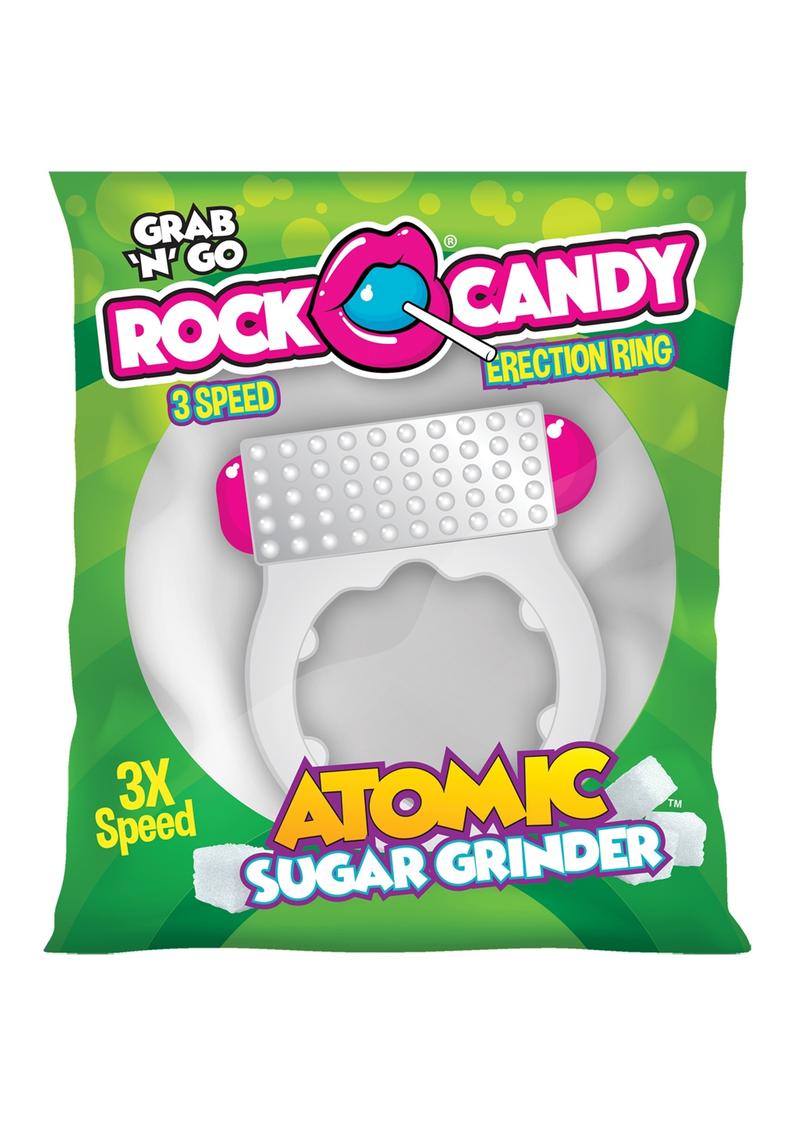 Anillo vibrador para el pene Rock Candy Atomic Sugar Grinder - Blanco