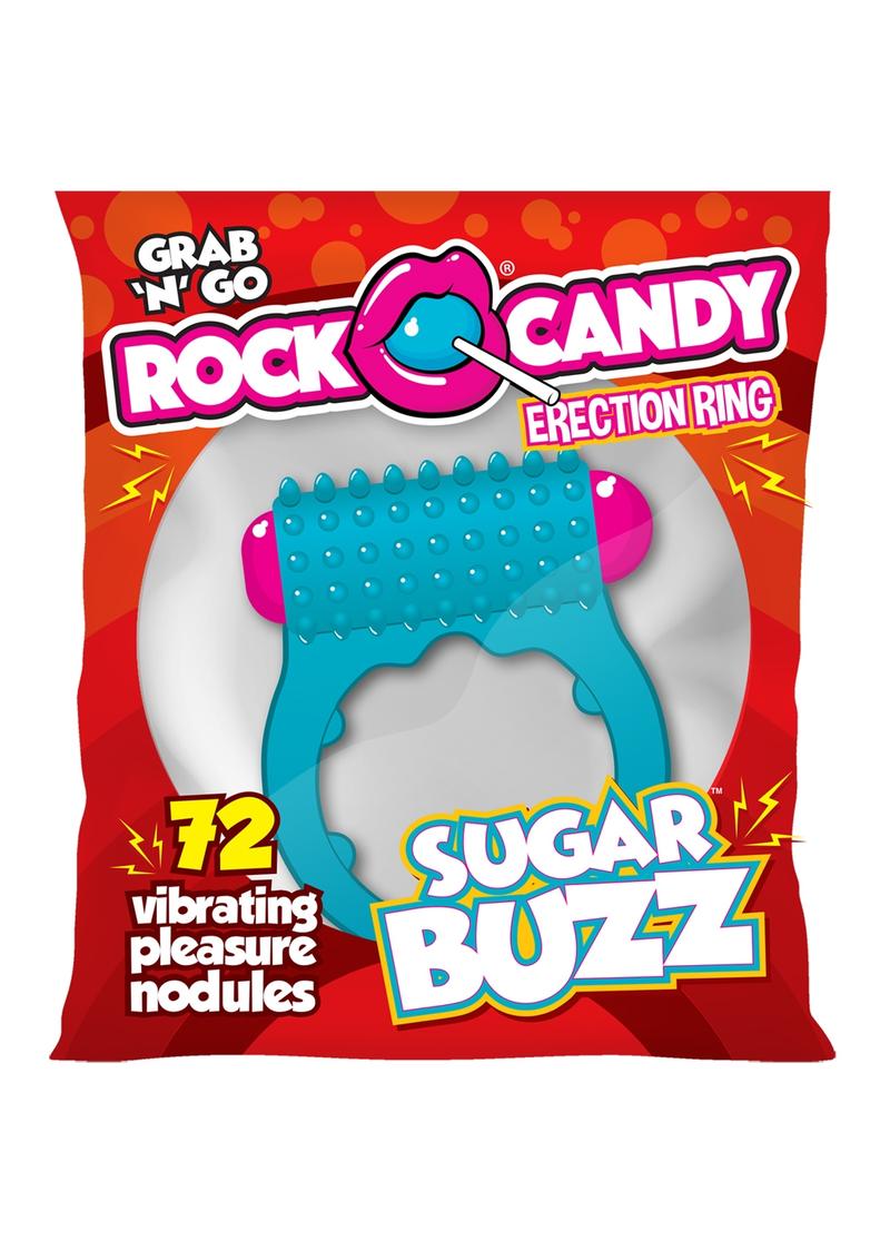 Anillo vibrador para el pene Rock Candy Sugar Buzz - Azul