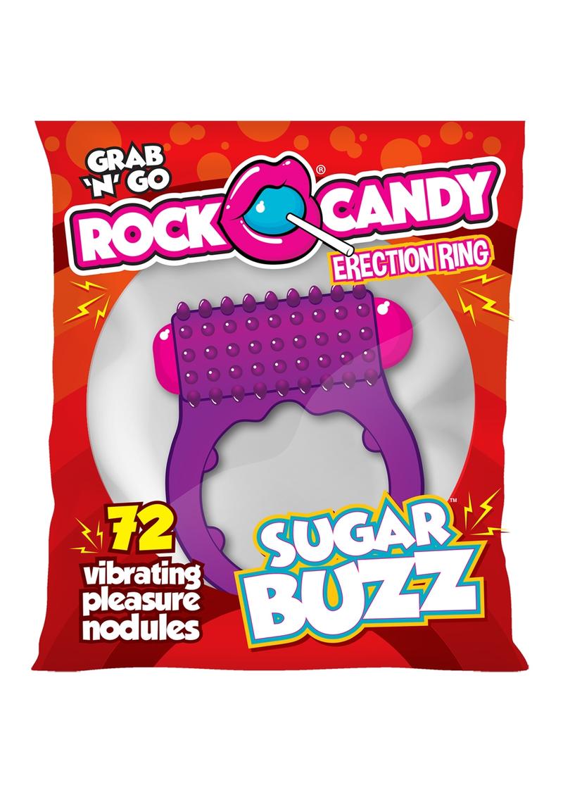 Anillo vibrador para el pene Rock Candy Sugar Buzz - Morado