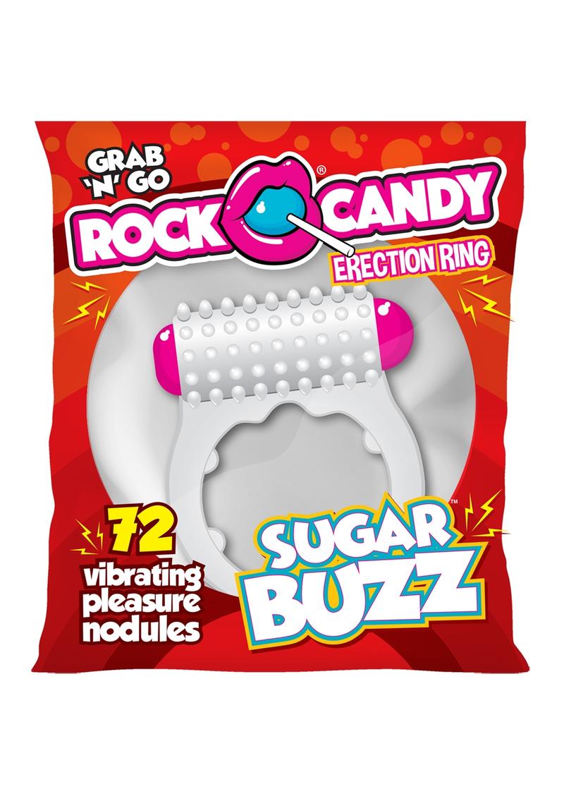 Anillo vibrador para el pene Rock Candy Sugar Buzz - Blanco