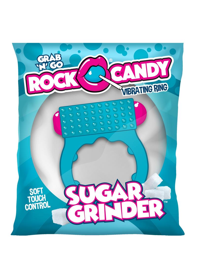 Anillo vibrador para el pene Rock Candy Sugar Grinder - Azul