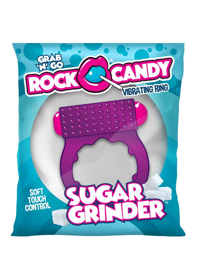 Anillo vibrador para el pene Rock Candy Sugar Grinder - Morado