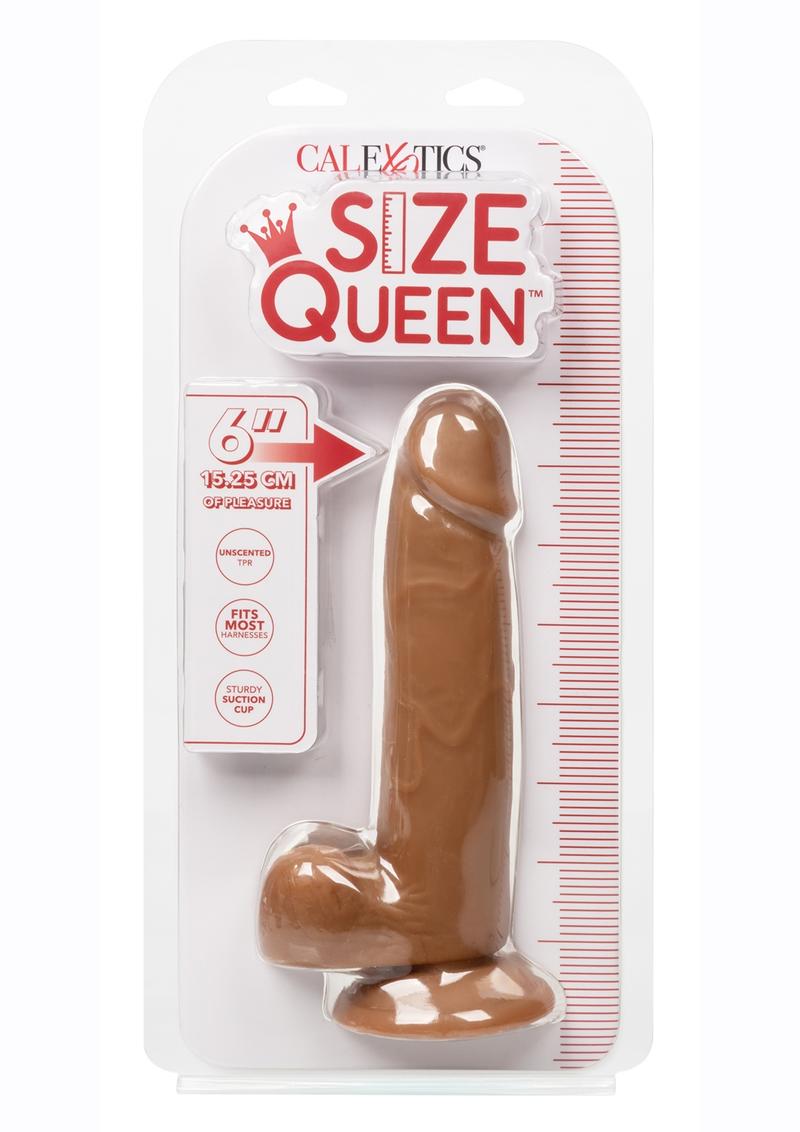 Consolador tamaño Queen de 6 pulgadas - Chocolate