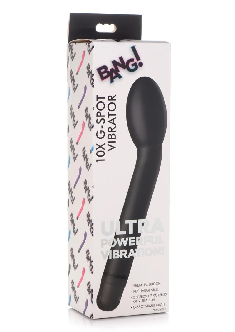 Vibrador de punto G de silicona recargable Bang! 10X - Negro