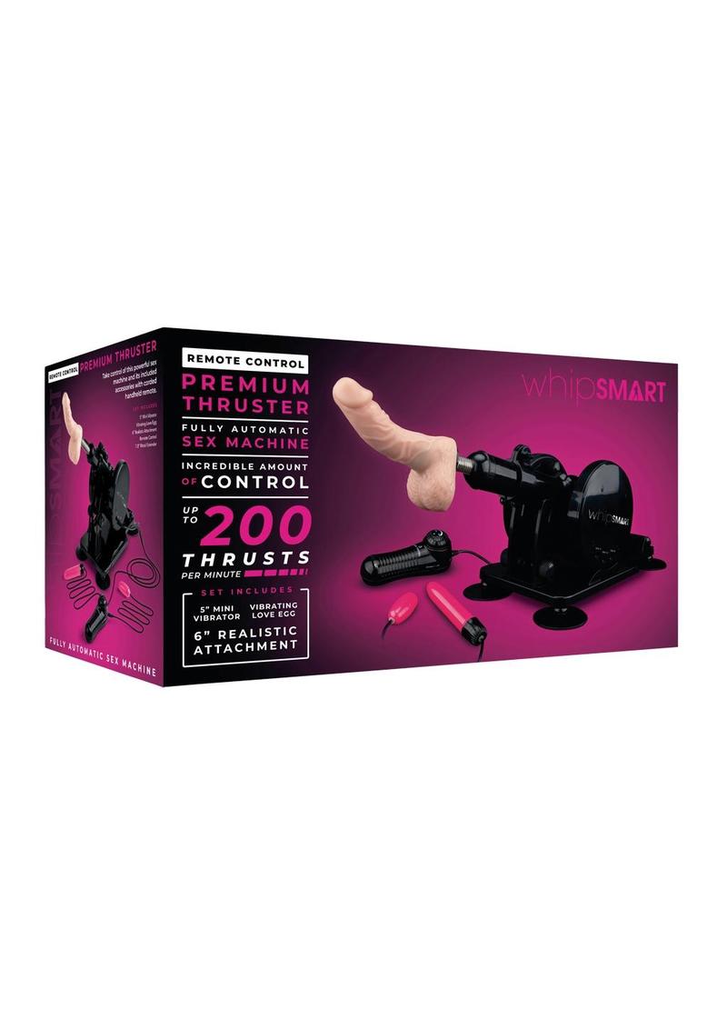 Máquina sexual totalmente automática WhipSmart Premium Thruster con control remoto - Negro/Vainilla