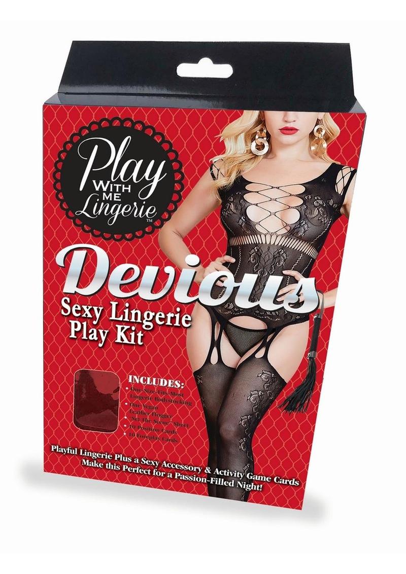 Lencería sexy para jugar conmigo - Negro/Rojo