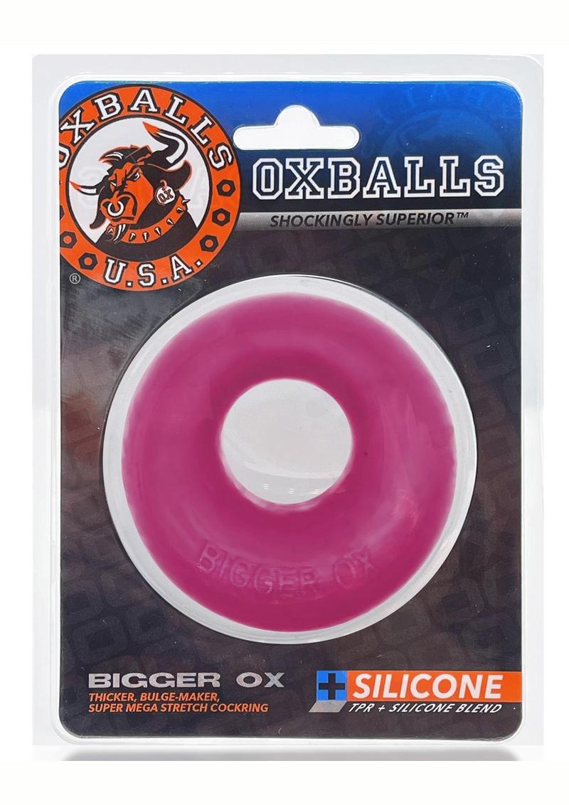 Anillo de silicona para el pene Oxballs Bigger Ox - Rosa hielo intenso