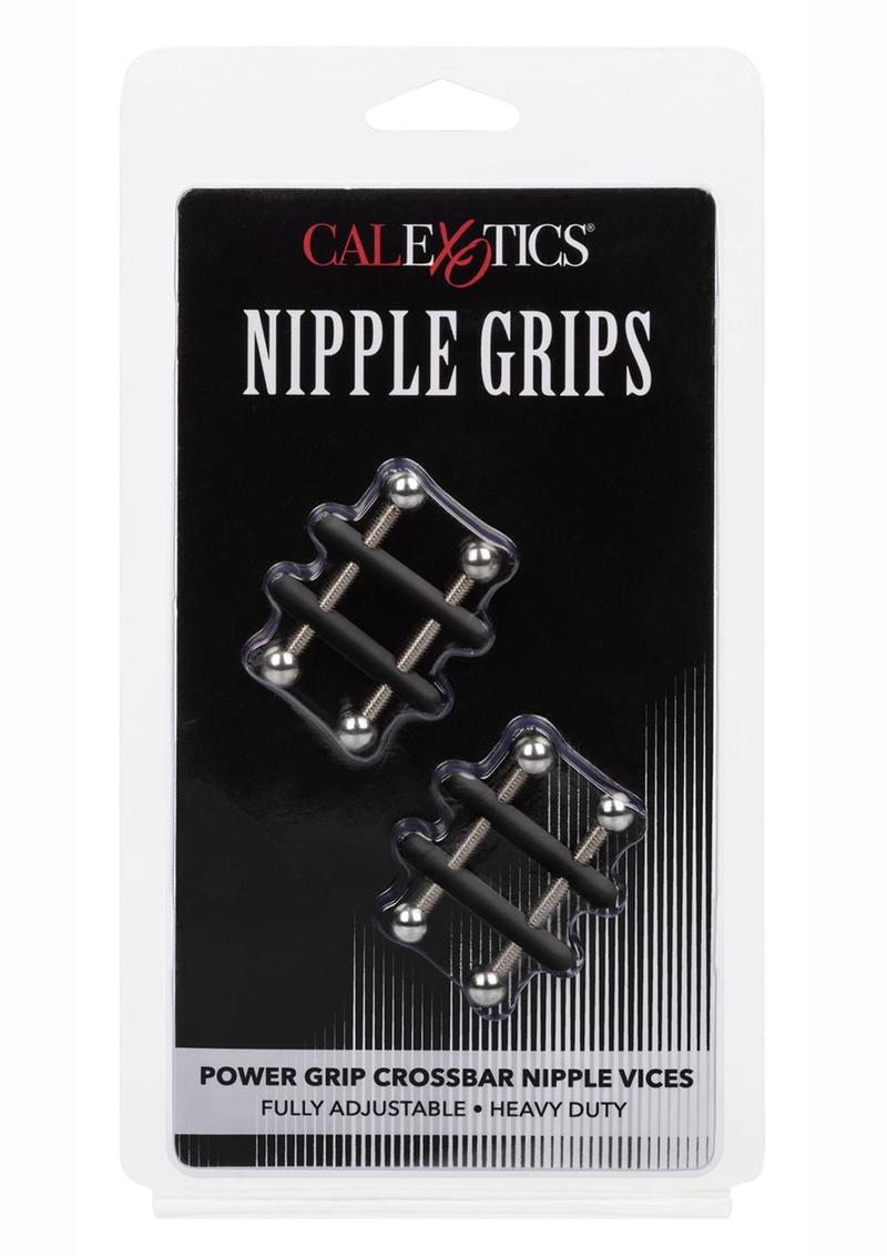 Mordazas para pezones Power Grip Crossbar Nipple Grips - Negro/Plateado