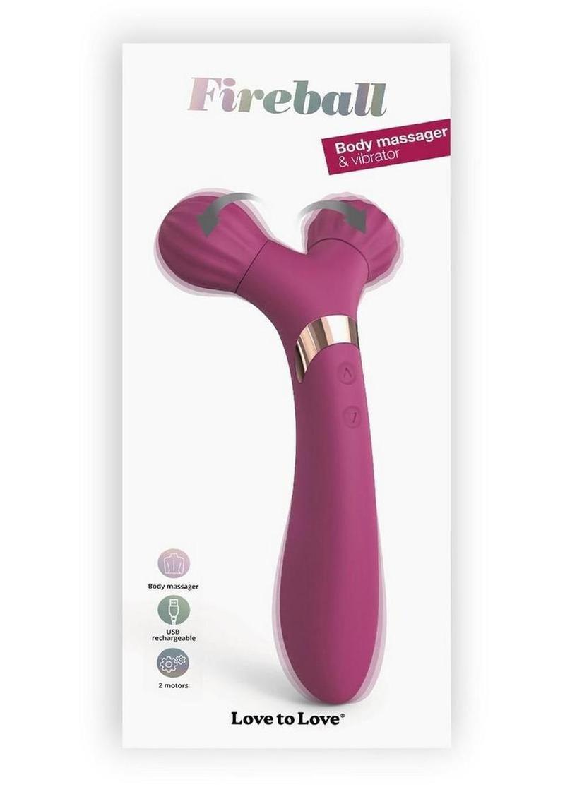 Masajeador y vibrador corporal de silicona recargable Fireball - Plum Star