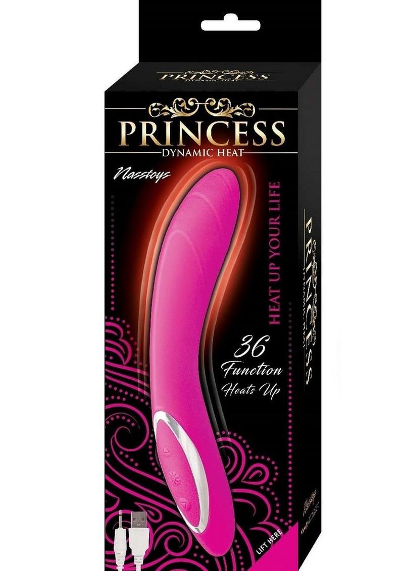 Vibrador de silicona recargable Princess Dynamic Heat - Rosa