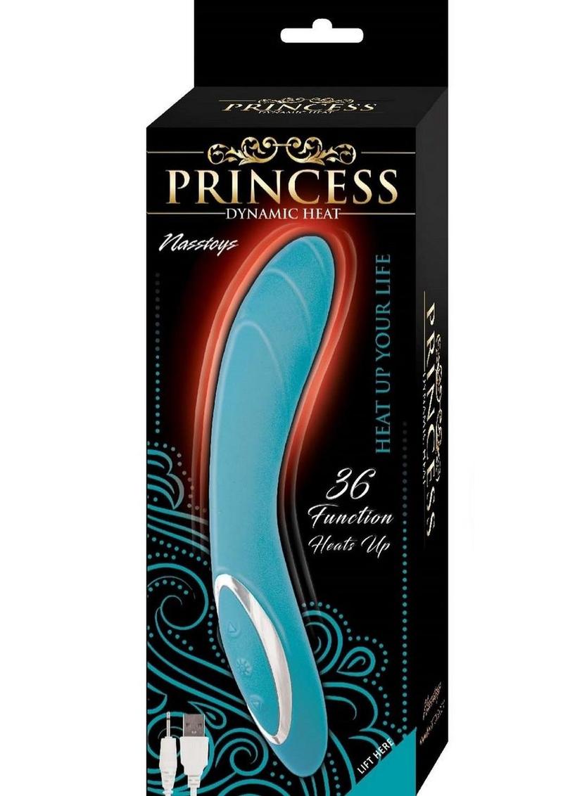 Vibrador de silicona recargable Princess Dynamic Heat - Azul