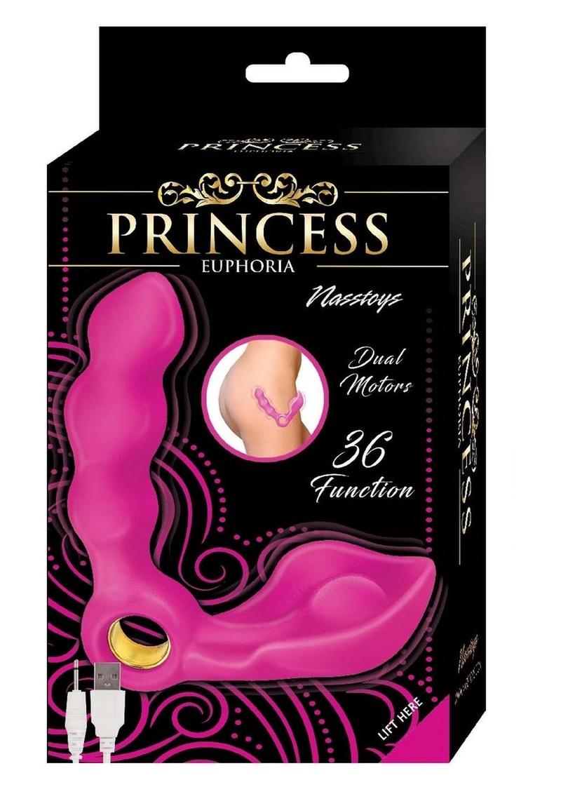 Vibrador recargable de silicona Princess Euphoria - Rosa