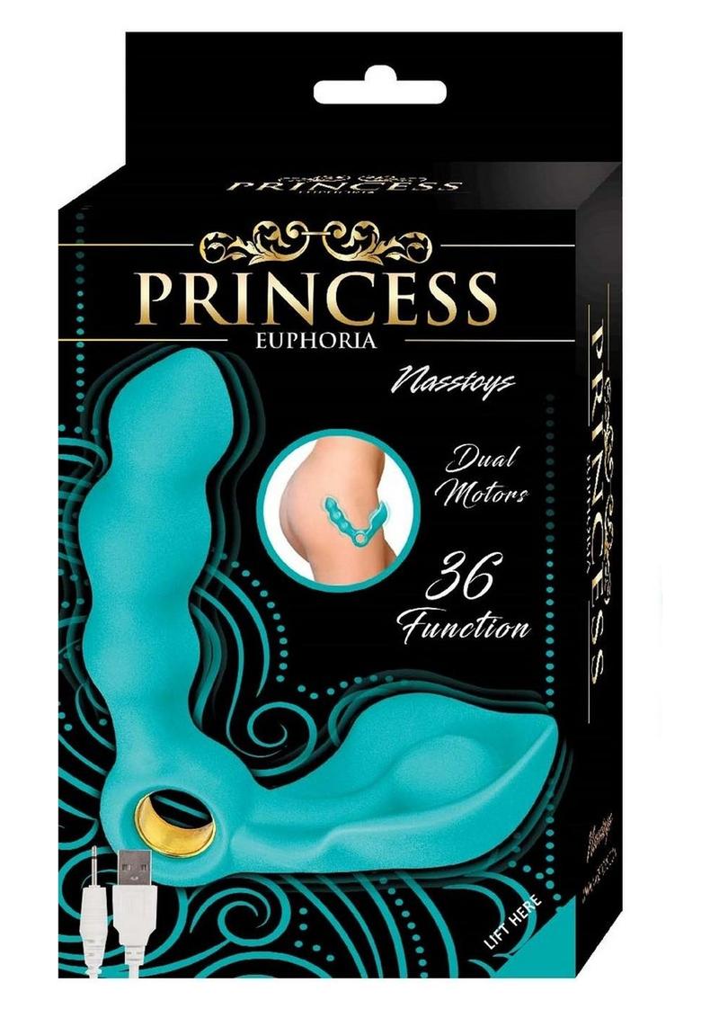 Vibrador recargable de silicona Princess Euphoria - Azul