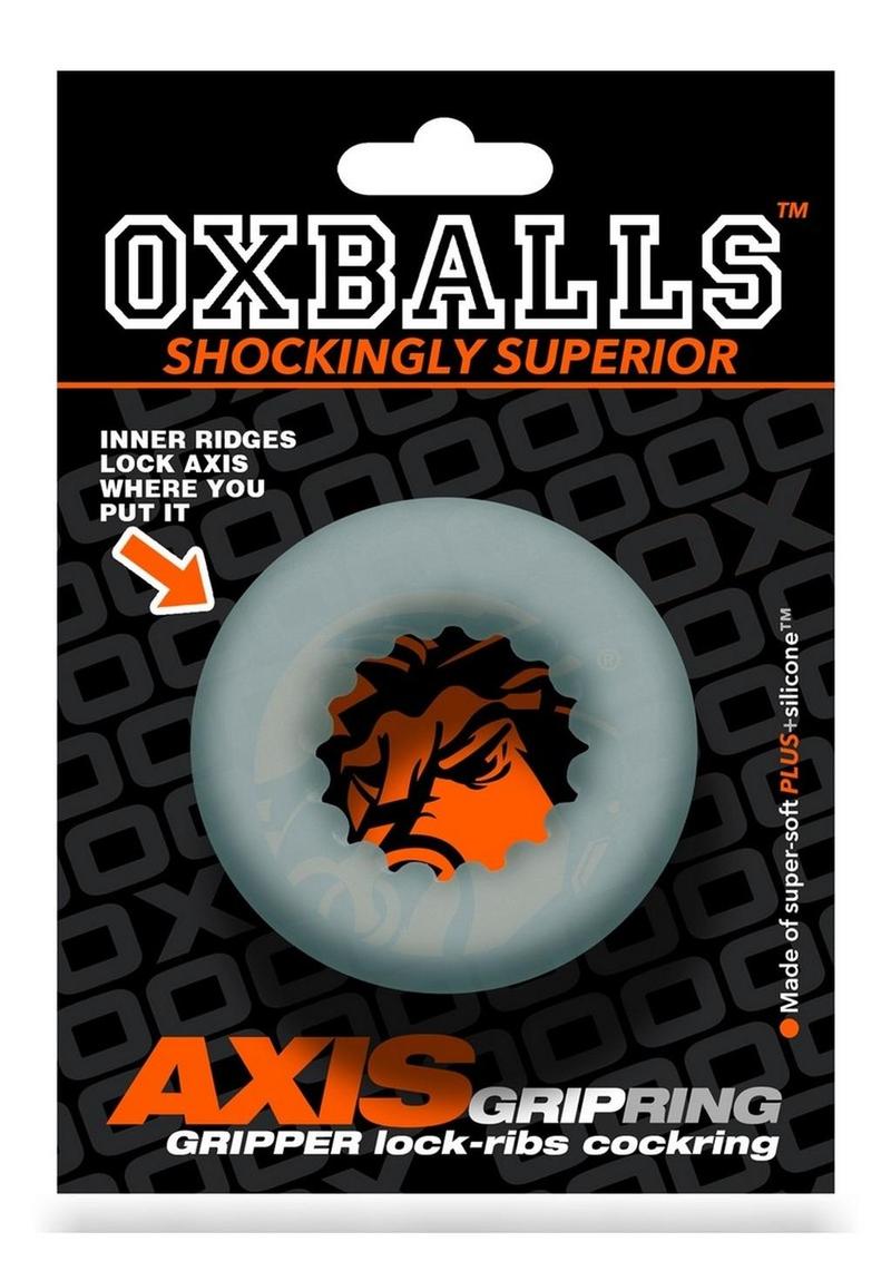 Anillo para el pene Oxballs Axis Rib Griphold - Transparente