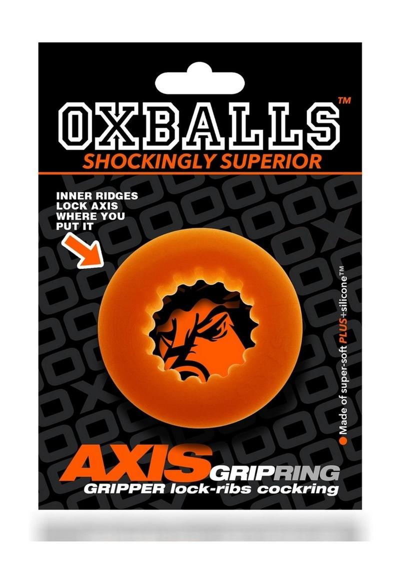 Oxballs Axis Rib Griphold Cock Eing - Naranja hielo