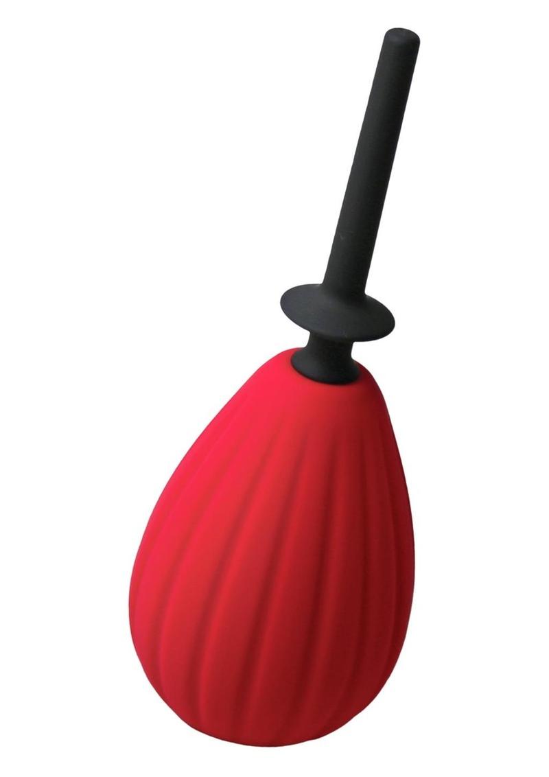 Kit de pera de silicona para enema Prelude - Rojo/Negro