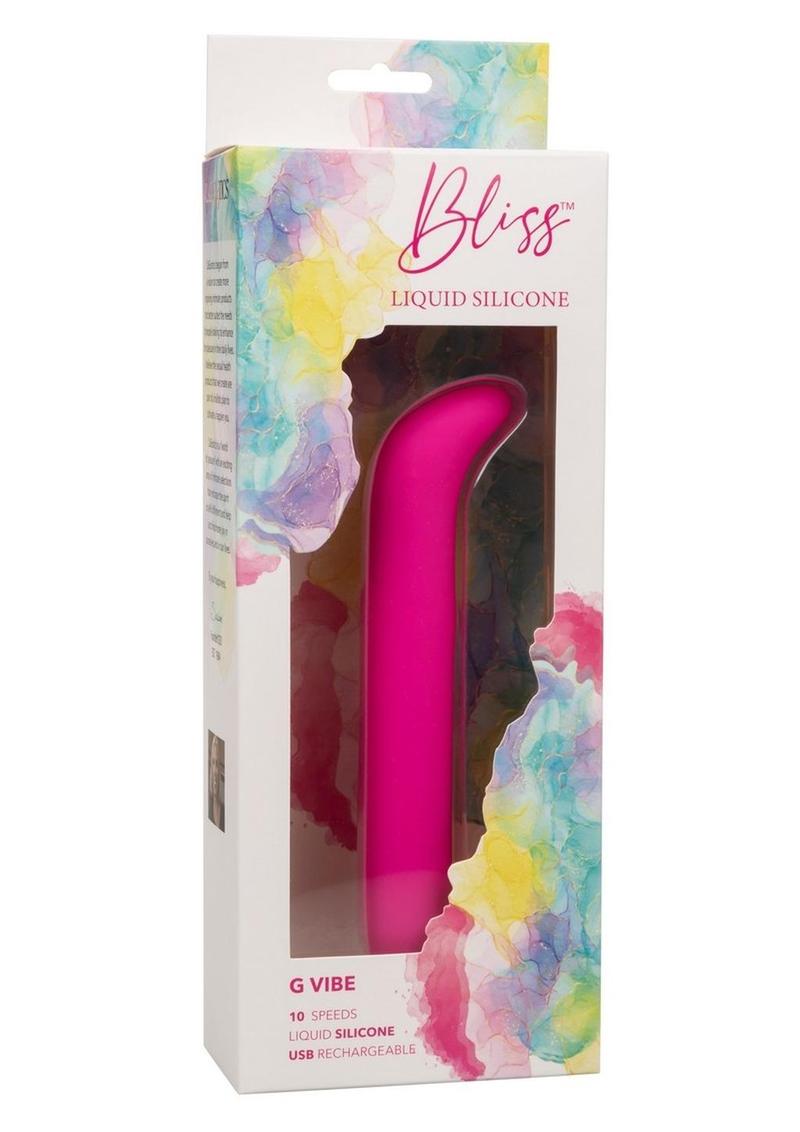 Vibrador de punto G recargable de silicona Bliss Liquid G-Vibe - Rosa