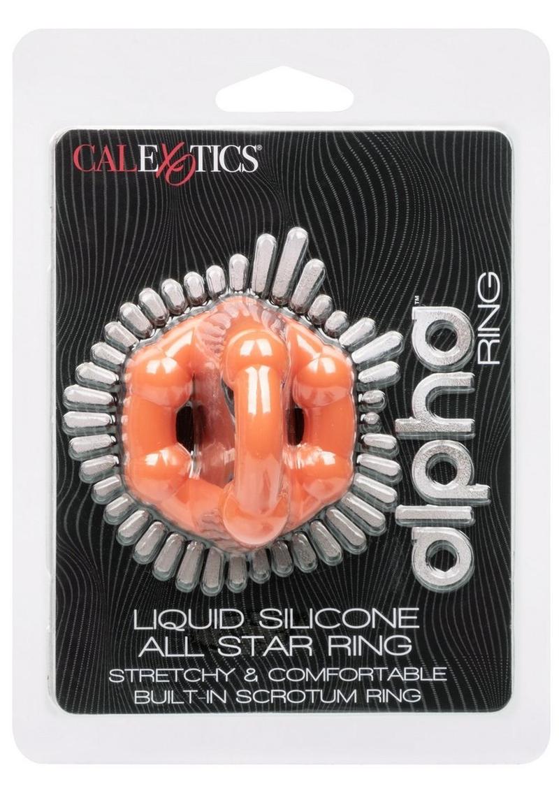 Anillo Alpha Liquid Silicone All Star - Naranja