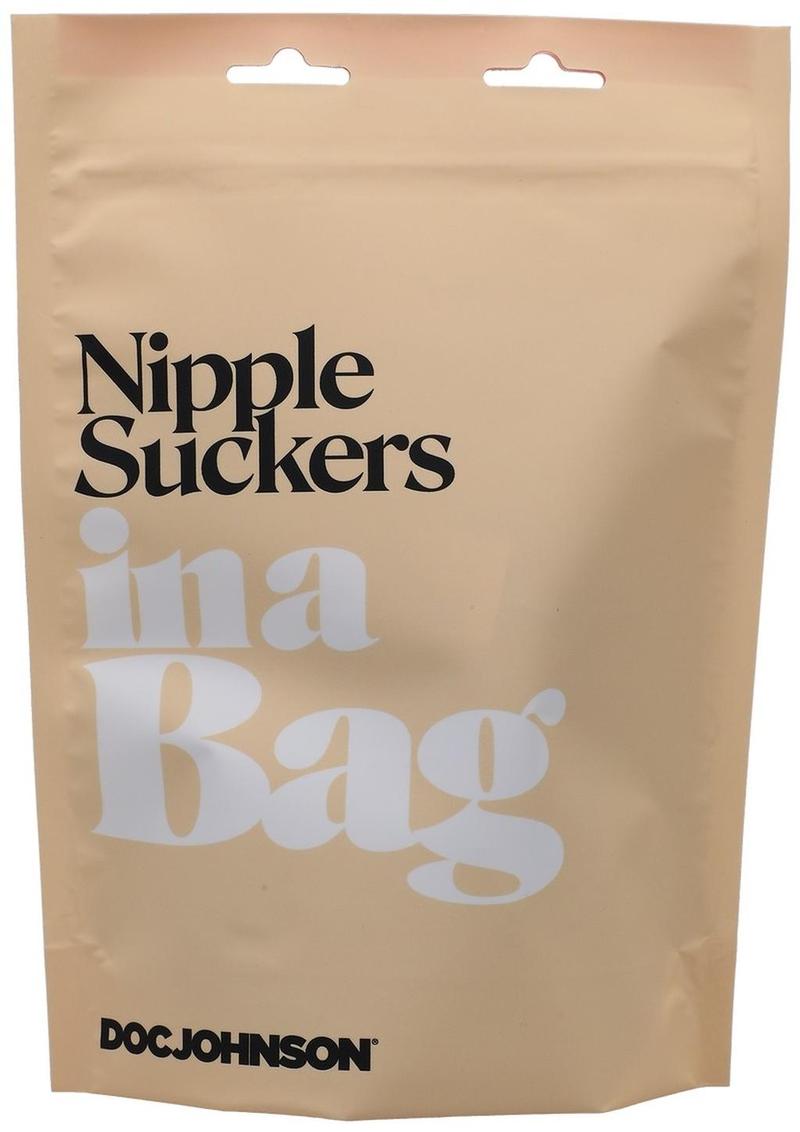 Succionadores de pezones de silicona en bolsa - Negro