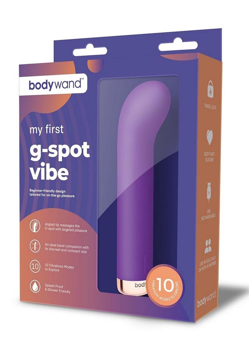 Vibrador recargable de silicona Bodywand My First G-Spot Vibe - Morado