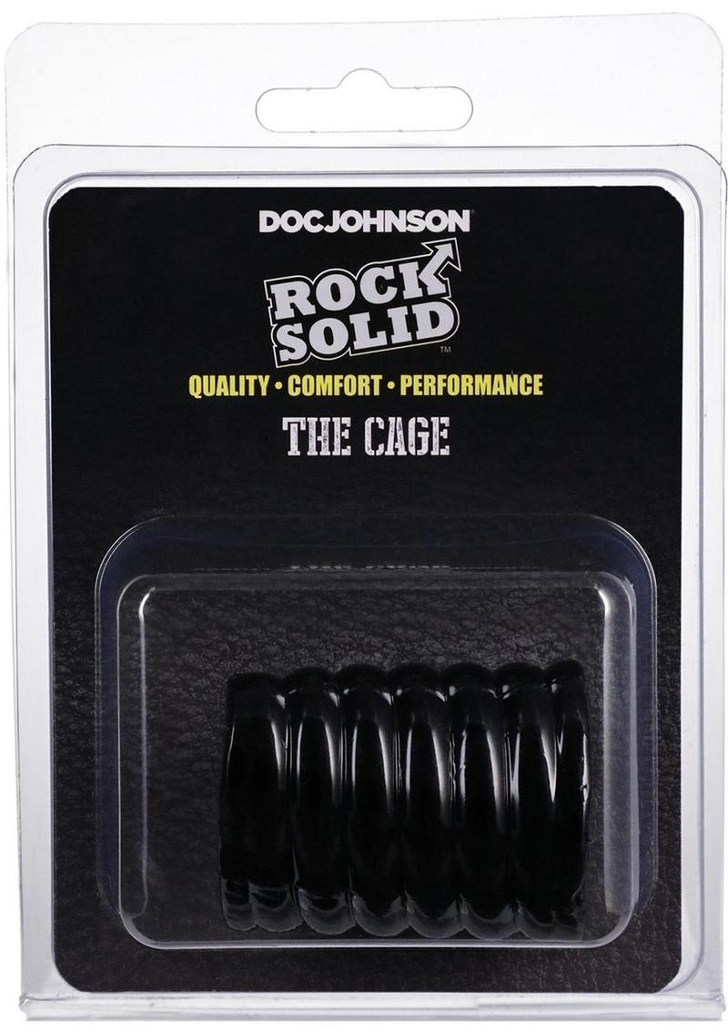 Jaula para pene texturizada Rock Solid The Cage - Negra