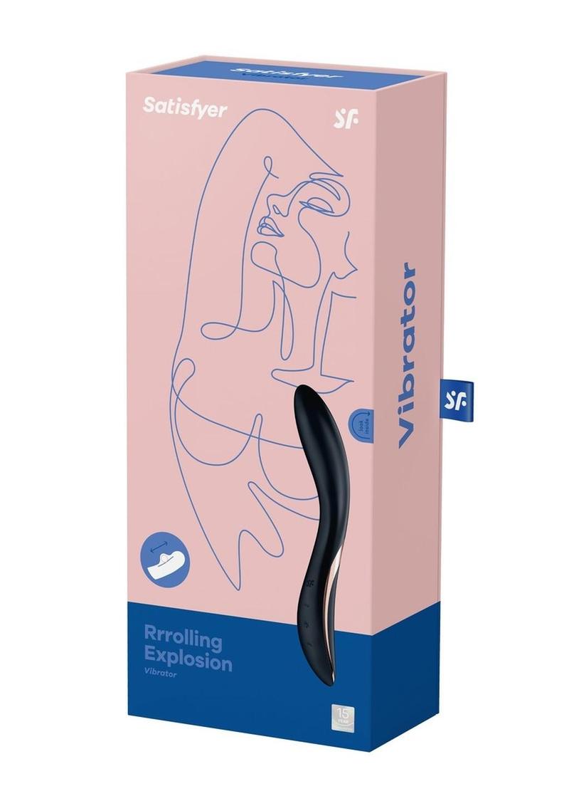 Vibrador de silicona recargable Satisfyer Rrolling Explosion - Negro