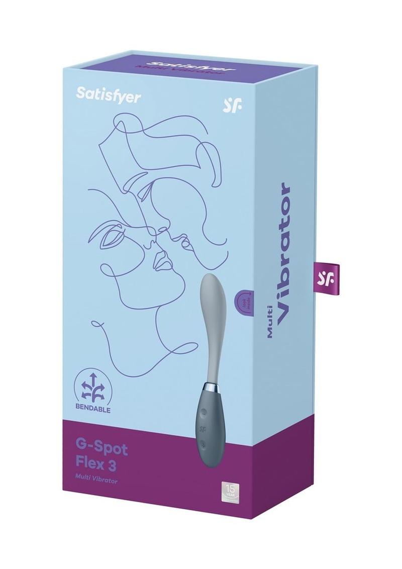 Vibrador de silicona recargable Satisfyer G-Spot Flex 3 - Gris