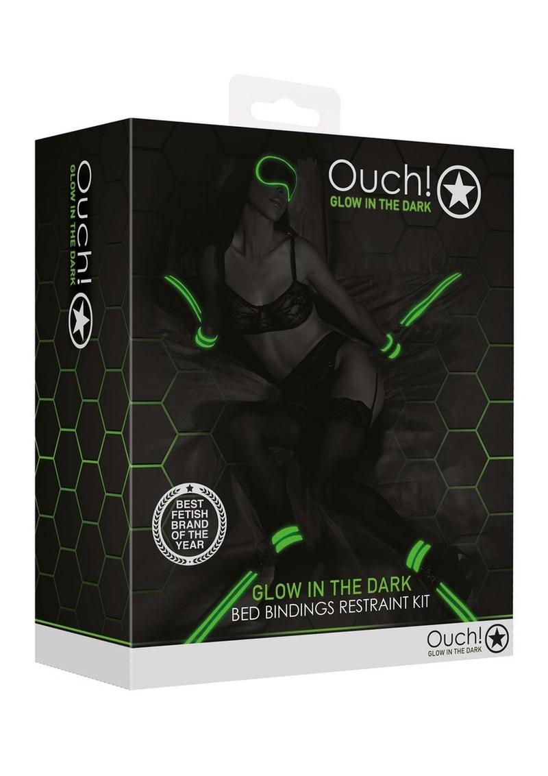 ¡Auch! Kit de sujeción para cama que brilla en la oscuridad - Verde