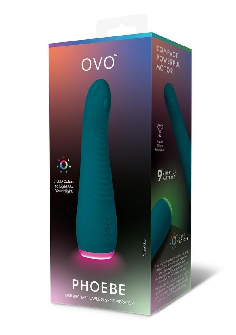 Vibrador de silicona recargable OVO Pheobe G-Spot - Azul