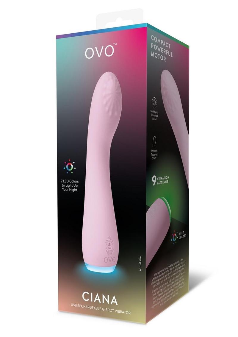 Vibrador de silicona recargable Ovo Ciana G-Spot - Rosa