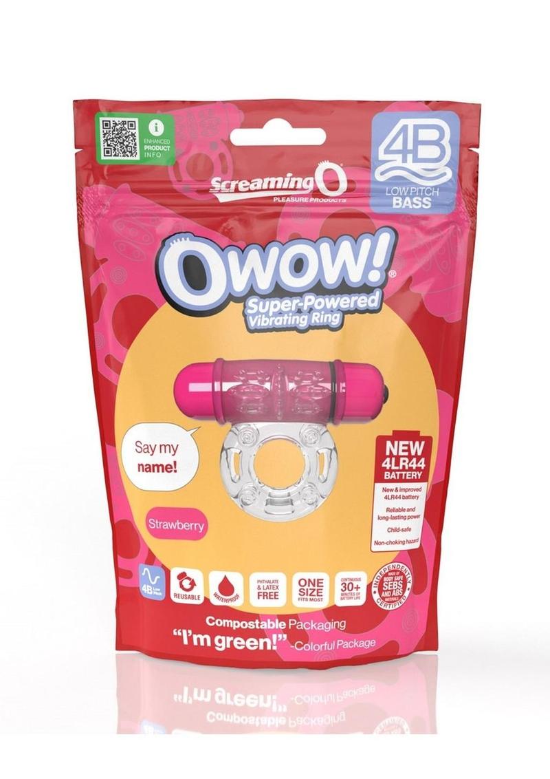 Anillo vibrador Screaming O 4B O Wow - Fresa