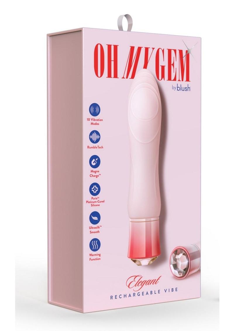 Vibrador de silicona recargable Oh My Gem - Morganita rosa