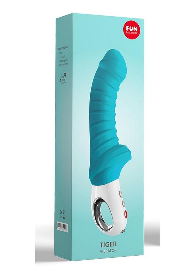 Vibrador de silicona Tiger G5 - Azul petróleo