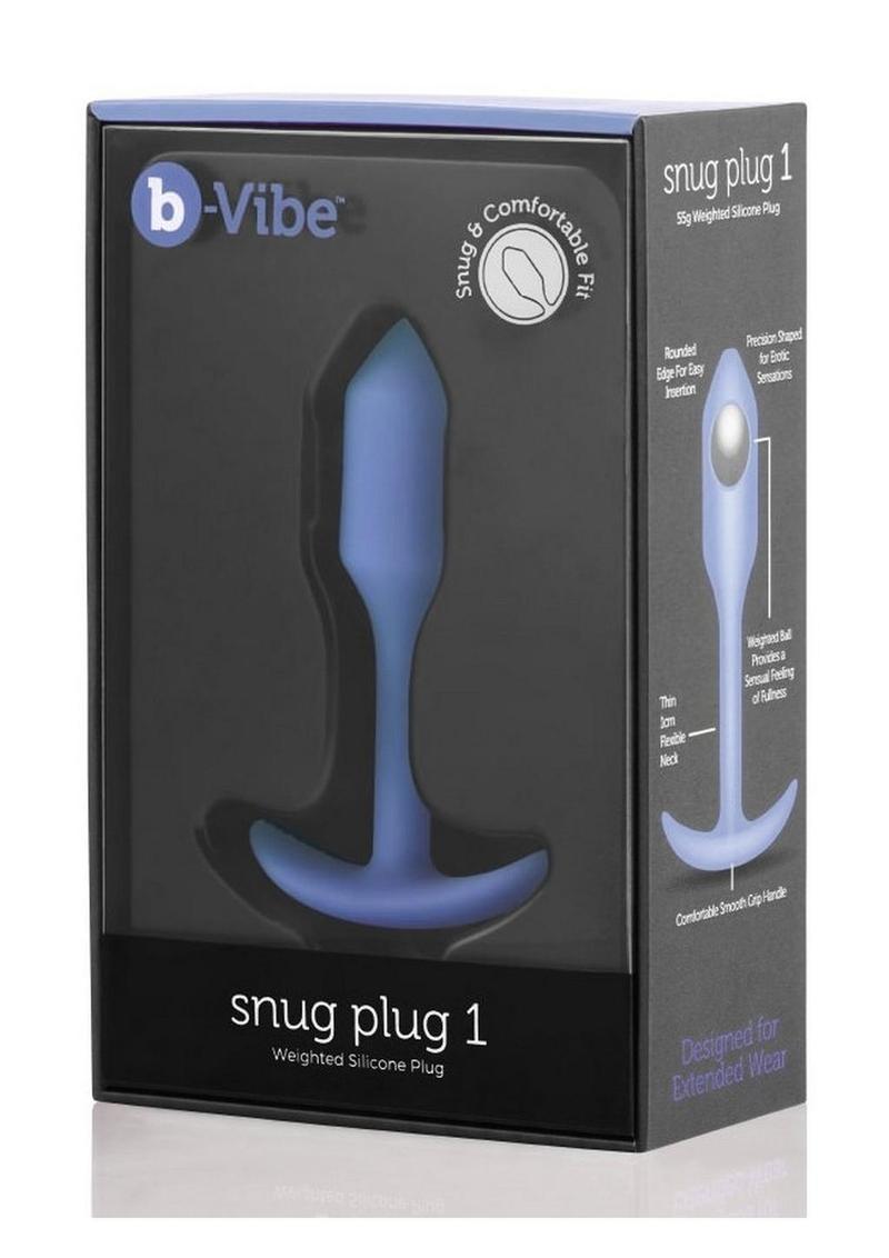 Tapón anal de silicona con peso B-Vibe Snug Plug 1 - Violeta