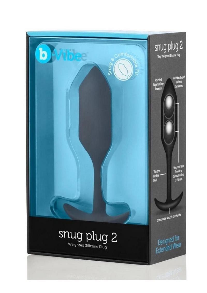 Tapón anal de silicona con peso B-Vibe Snug Plug 2 - Negro