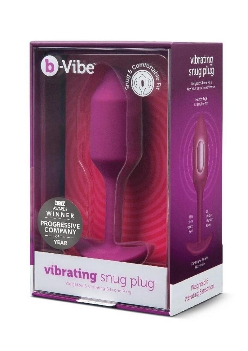 Tapón anal de silicona recargable B-Vibe Vibrating Snug Plug 2 - Rosa