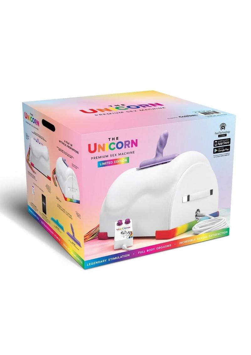 Máquina sexual de silicona premium Cowgirl Unicorn - Blanca