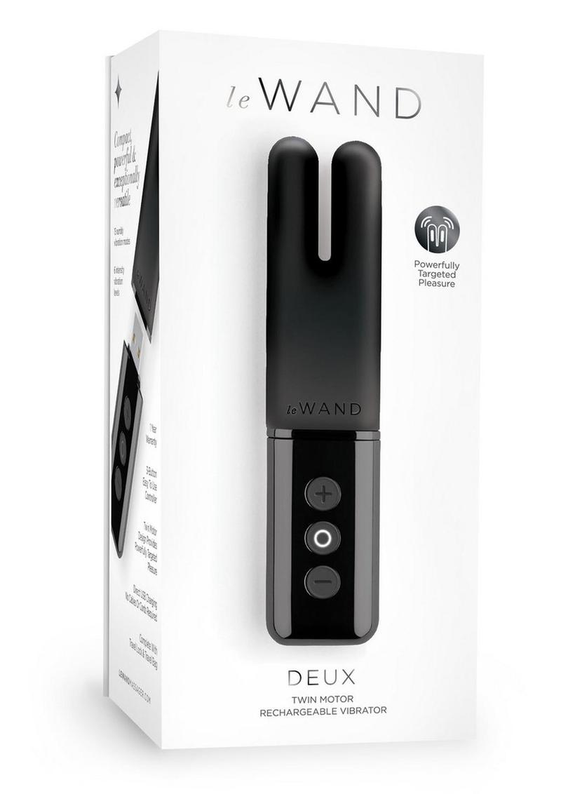 Vibrador doble recargable de silicona Le Wand Deux - Negro