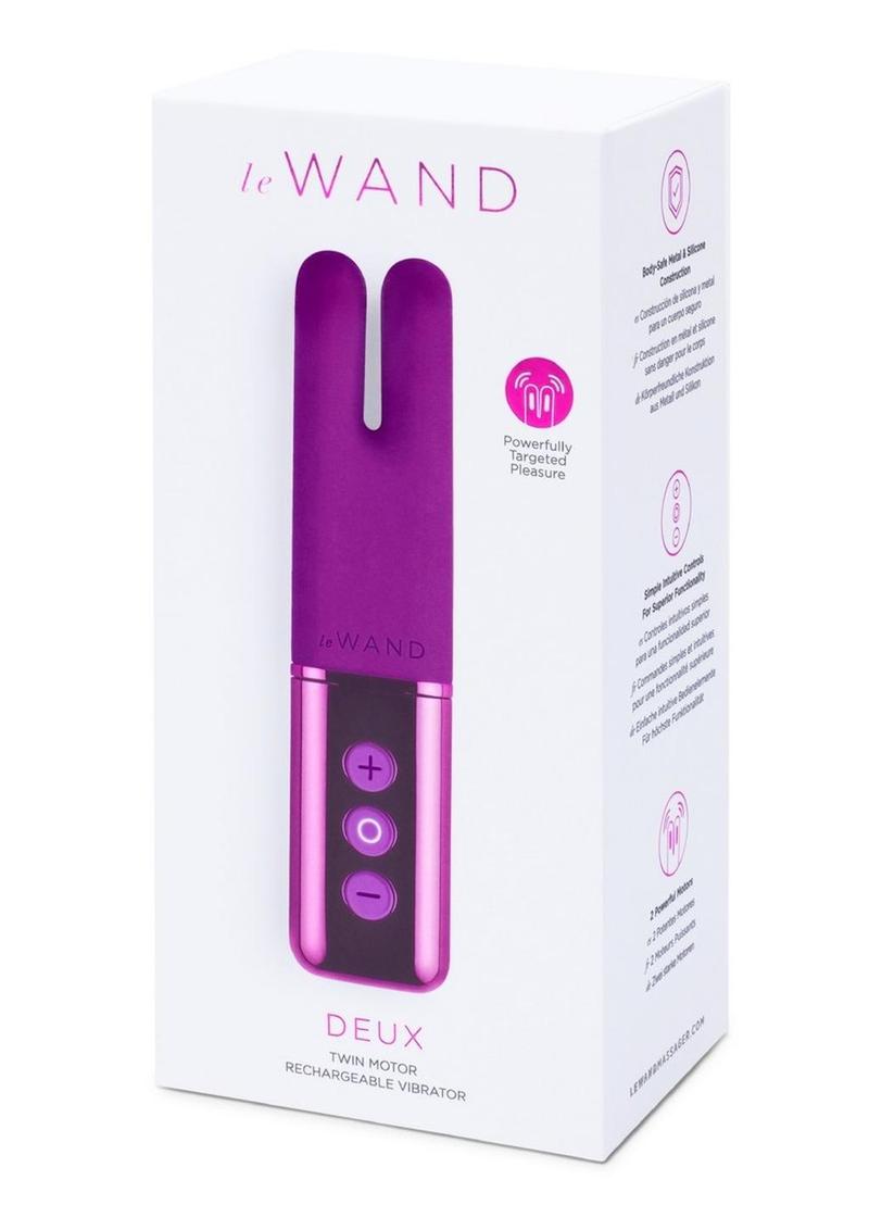 Vibrador doble recargable de silicona Le Wand Deux - Cereza
