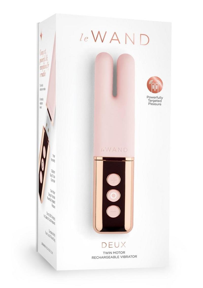 Vibrador doble recargable de silicona Le Wand Deux - Oro rosa