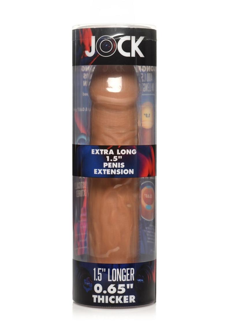 Funda de extensión de pene extra larga JOCK de 1,5 pulgadas - Caramelo